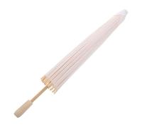 RUNROTOO Beige Paper Decorative Umbrella with Bamboo Frame for DIY Crafting and Handpainted Creativity, Vintage Style Paper Parasol Suitable for Wedding Parties and Craft Enthusiasts