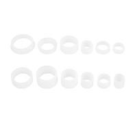 RUNROTOO Bench Grinder Wheel Adapter Bushings 12Pcs 7-20Mm Plastic Reducing Kit White for Metal and Stone Processing Industry