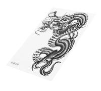 RUNROTOO Black Dragon Temporary Tattoo Sticker for Arms and Body, Waterproof Transfer Paper Sleeve with Long-lasting Sticking and Easy Removal, for Nightclub and Beach Use