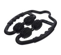 RUNROTOO Black Muscle Relaxer Roller Stick Fit Roll Body Massager Manual Massage Roller for Leg and Arm with Massage Effect and Joint Relief for and Family