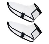 RUNROTOO Black Shoe Covers Hairdressing Solution for Hair Stylists Made of Sturdy Pvc Practical and Easy to Wear Salon Shoe Protection Accessories for Barbers and Cooks