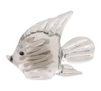 RUNROTOO Blown Glass Fish Ornaments, Nautical Fish Decor, Collectible Table Decor, Miniature Hand Blown Sea Animals Collection for Living Room Shelf Aquarium A