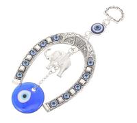 RUNROTOO Blue Evil Eye Elephant Hanging Ornament with Alloy and Glass Material, Lightweight Protection Charm for Car Or Bag Decoration, Easy to Hang Unique Home Decor Accent