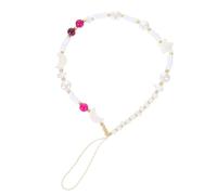RUNROTOO Bohemian Polymer Clay Mobile Phone Chain Beaded Lanyard Wrist Strap Lightweight Anti-lost Moon Star Design for Women Carry