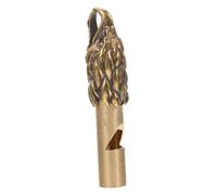 RUNROTOO Brass Emergency Survival Whistle Loud and Crisp Sound Portable Safety Whistle Can Be Worn around Neck Car and Outdoor Use