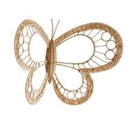 RUNROTOO Butterfly Boho Vintage Style Made of Iron and Vine Brown Wall Sculpture Strong and Maintains Original Shape and Colour, for Coastal Rattan Wall Decor Environment and Garden