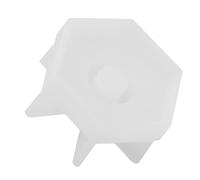 RUNROTOO Candlestick Simple for and Mold Hexagonal Silicone Candle Holder Making, Reusable Easy to Clean, White Suitable for DIY Crafts
