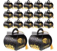 RUNROTOO Candy Boxes in 50pcs with Tassel Paper and Nylon Material Graduation Hat Shape Lightweight and Easy to Take Graduation Party for Nuts and Candies Storage