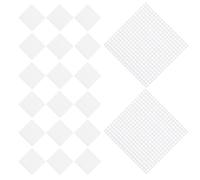 RUNROTOO Canvas Sheets Lightweight White 8x8cm 30 Pcs Cross- Mesh Smooth for Embroidery, Weaving in Ends, and Darning Crafts