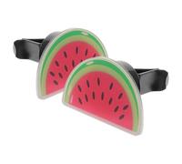 RUNROTOO Car Air Freshener Evenly Distributed Fragrance Vent Clips Watermelon Shaped 2pcs Acrylic Material Easy to Install Car Cabin Interior Decorations
