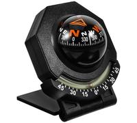 RUNROTOO Car Dashboard Compass Ball with Easy Navigation and Reliable Direction Guidance, Black Abs and Acrylic Material, Foldable and Adjustable for Car and Marine Use, for Road Trips