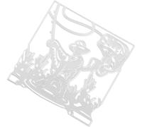 RUNROTOO Carbon Steel DIY Cutting Die for Card Making and Imagination Development, Silver Metal Craft Cutting Die with Plentiful Styles Suitable for Festival and Birthday Scrapbooking