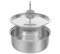 RUNROTOO Cat Water Fountain Stainless Steel Automatic 3l 101oz Silver Super Silent Pump for Cats and Dogs Indoor, Pet Drinking Fountain