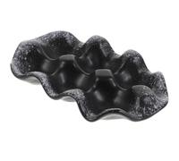 RUNROTOO Ceramic Egg Storage Tray Vintage Style Egg Rack Holder for Fridge and Home Use for Breakfast and Fresh Keeping