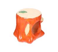 RUNROTOO Ceramic Small Pet Shelter Stump-shaped Nest Comfortable Hide-out for Hamster Cage Or Guinea Pig Houses Providing A Cool and Cozy Habitat for Small Pets