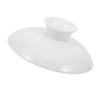 RUNROTOO Ceramic Tea Bowl Lid White Teaware Cover for Tea Cups Prevents Scalding with Fine Workmanship Elegant and Creative Design for Home and Office Use