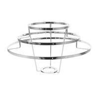 RUNROTOO Chandelier Frame - E27 Vintage Crystal Lamp Shade Holder - 3-Tier Pendant Lampshade Frame for Home Lighting & Decoration