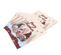 RUNROTOO Christmas Napkins 20Pcs Disposable Gnome Pattern Paper Serviettes for Xmas Dinner Party Table Decoration 33X33Cm