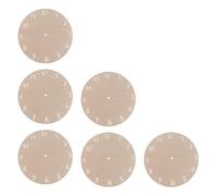 RUNROTOO Clock Faces and Time Telling Function 6pcs for DIY Projects Round Wooden with Blank Surface 23cm Diameter, for Painting Wall Clocks and Office Decor