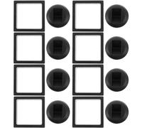RUNROTOO Coin Display Case Floating Frame Holder with Stand for Coin Collectors Featuring Black Abs and Pe Material for Displaying Safely and Clearly