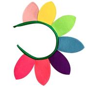 RUNROTOO Colorful Sunflower Headband with Cloth Material and Sunflower Petal Shape, Beautiful Eye-catching Design for Party and Halloween Parties Holiday Headwear
