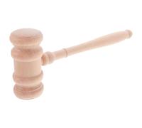 RUNROTOO Court Wooden Hammer Precise Design Versatile Use Beige Wood Judicial Tool for Administrative and Criminal Trials Suitable for Judges and Lawyers