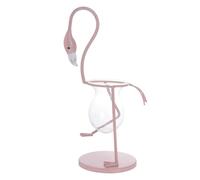 RUNROTOO Creative Flamingo Shape Hydroponic Glass Vase Decorative Flower Planter with Iron Frame Easy to Clean Pink Hydroponic Container for Parties and Theme Parties