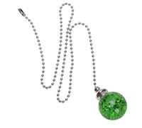 RUNROTOO Crystal Ball with Green Light Refraction for Ceiling Fan and Light Pull Chain and Comfortable Touch, Beautiful Sparkling Hanging Pendant for Home and Room Decoration