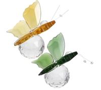 RUNROTOO Crystal Ornament Adornments with Adorable Shape and Unique Artistic Feeling 2pcs for Home Desktop Decoration for Room and Living Room