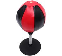 RUNROTOO Desktop Reflex Ball with Stable Suction Cup Design Boxing Compact Pu Material, Red Inflatable Decompression Training and Office Stress Relief