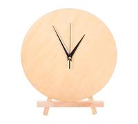 RUNROTOO DIY Blank Wooden Clock Dial 25cm round Craft Clock for Creative Projects and Office Use, Versatile Teaching Timetelling Tool with Minimalist Elegant Design
