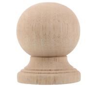 RUNROTOO DIY Wooden Column Topper Sphere Finial Rustic Classical Roman Style Natural Wood Grain Beige Wood Versatile Decoration for DIY Furniture and Gardens