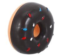 RUNROTOO Donut-shaped Talking Toy for Dogs Tough Latex Chew Toy Interactive Squeaky for Medium Puppies for Teething and Stimulation