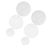 RUNROTOO Double Convex Glass Lenses 50mm Diameter with Glass Material 6pcs Optical Bi-convex Lens Set Demonstrating Optical Principles for Labs and Scientific Experiments