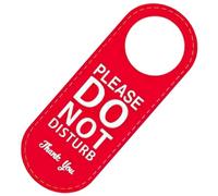 RUNROTOO Double-sided Leather Door Hanger Sign Red Green Do Not Disturb Please Knock Hotel Room Indicator Meeting Conference Door Sign for Office and Hospitality Use
