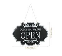 RUNROTOO Double-sided Wooden Open Closed Sign for Shops, Large and Eye-catching Retro Style Hanging Door Sign Made of Wood, for Bakery and Pharmacy Use