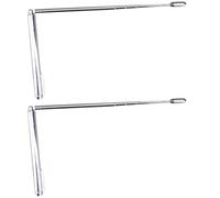 RUNROTOO Dowsing Rods Portable 2pcs Stainless Steel for Water Divining and Hunting Treasures with Simple Shape in Silver Outdoor Divining Rods