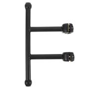 RUNROTOO Dual Clamp Truck Mirror Bracket, Universal Side View Mount Arm, Heavy Duty Exterior Mirror Support for Construction Towing Vehicles
