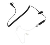 RUNROTOO Earphone Protects Pu Talk-listen Adapter, Button 3.5mm Material Clip-on Cable for Headset, Compatible with Two-way Eardrum and Intercom Radios Security Communication