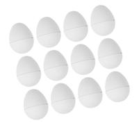 RUNROTOO Easter Eggs with Openable Design Paper White 12pcs for Decorating and DIY Crafts for Easter Basket Stuffers and Goodie Bag Fillers