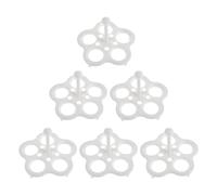 RUNROTOO Egg Steamer Rack Space-saving 6pcs with 5 Holes Multi-function Reusable Steaming Egg Holder Stand and Heat Resistant Cooking Accessory for Kitchen