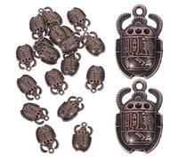 RUNROTOO Egyptian Scarab Pendant Charms 20Pcs Alloy DIY for Bracelet Set