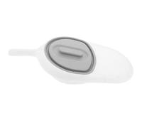 RUNROTOO Elderly Disabled Bedpan with Long Handle and Sloped Design, Plastic Bed Pan for Men and Women, Easy to Use in Bed and Easy to Clean, Suitable for Elderly and Paralyzed Patients