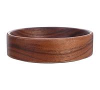 RUNROTOO Elegant Round Wooden Sweet Bowl and Salad Bowl Wood with Sophisticated Design, Reducing Water Absorption and Preventing Food from Slipping, for Restaurant Use and Parties
