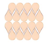 RUNROTOO Elements Wood for Picture Decorative Frames Easy and Handle to for 300pcs Unfinished Wooden Teardrop Cutouts, Natural Khaki Material with Unique Grain DIY Craft Projects Art