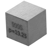 RUNROTOO Engraved Tungsten Density Cube Educational Tool Silver Metal Precision Crafted Cube for Lab Use Chemistry Teaching Element Collection