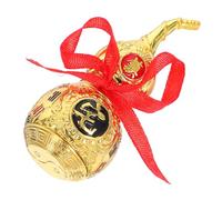 RUNROTOO Feng Shui Wu Lou Lucky Gourd Statue Alloy Protective Charm for Wealth Prosperity and Safety Home Office Decor Chinese Luck Ornament