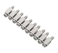 RUNROTOO Fixed Electrical Terminal Block Strip for Din Rail Terminal Blocks with Ground Circuit Connection, Fixed Bridge Jumper for Industrial Wiring and Electrical Connections