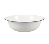 RUNROTOO Foot Soaking Basin Wash Tub White Vintage Enamel Large Capacity Multifunctional Use Easy to Clean Classic Retro Style Suitable for Foot Baths and Laundry