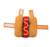 RUNROTOO Funny Hot Dog Pet Costume Polyester Material with Elastic Neck and Easy off Design Size Xs for Dogs and Cats for Halloween Dress and Christmas Parties